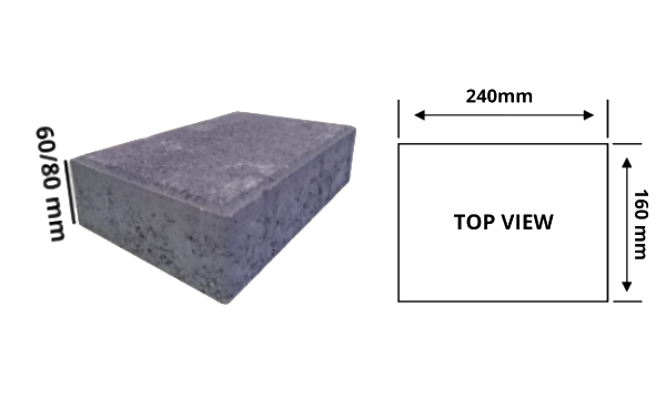Tegula Paver 240mmx160mm